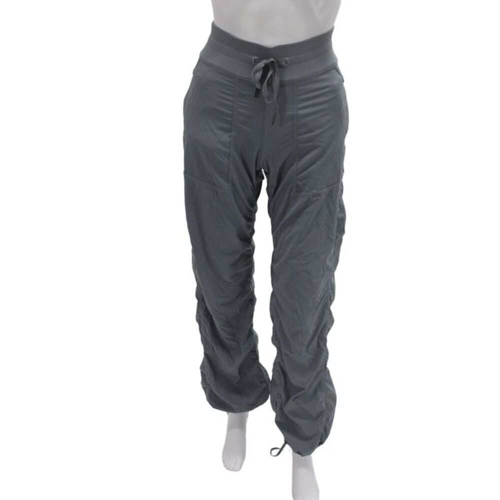 Lululemon Womens Gray Herringbone Jogger Pants Drawstring 32 Inseam Size 4